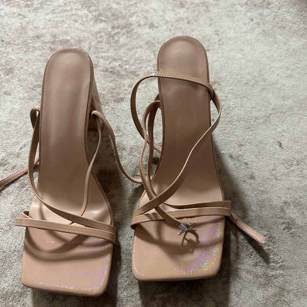 Elegant Nude Strappy Heels
